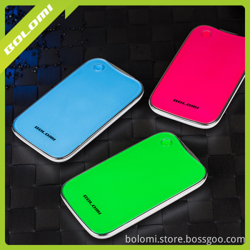 2016 New fashionable business gifts slim leathe Mobile Power Bank 4000mah portable charger external Battery